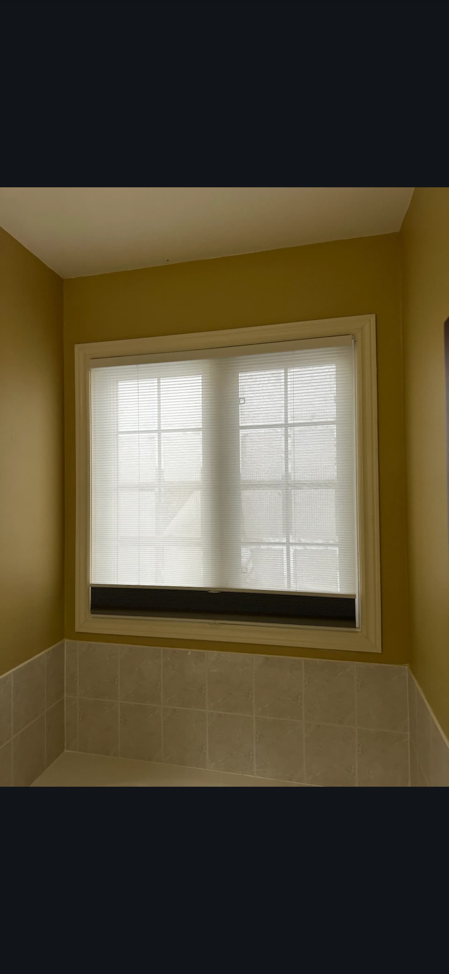 Honeycomb shades in a bright living room