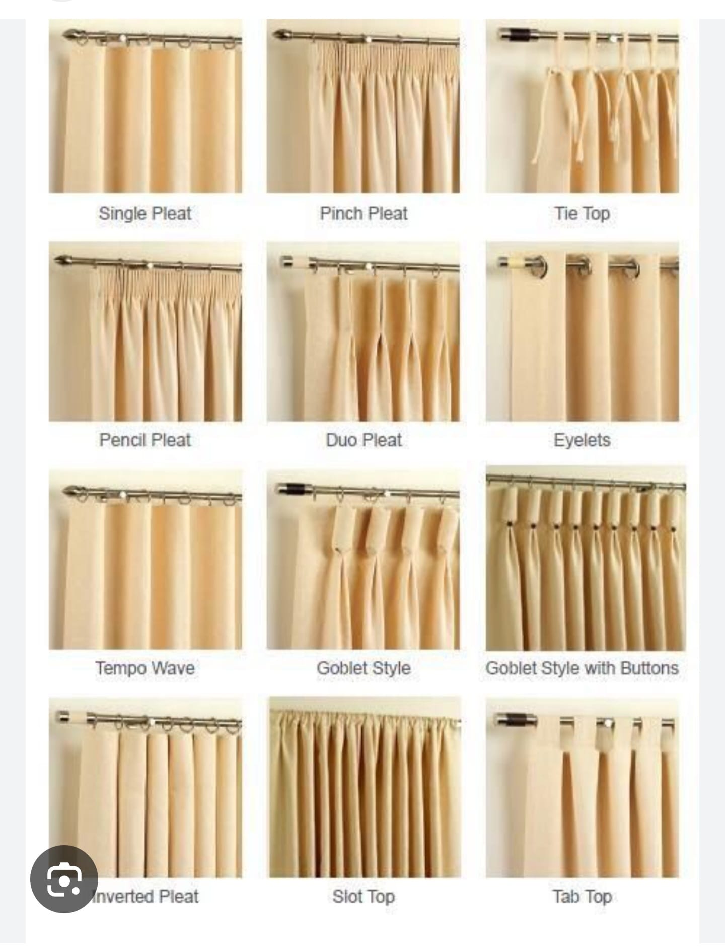 Euro pleat curtains with soft folds