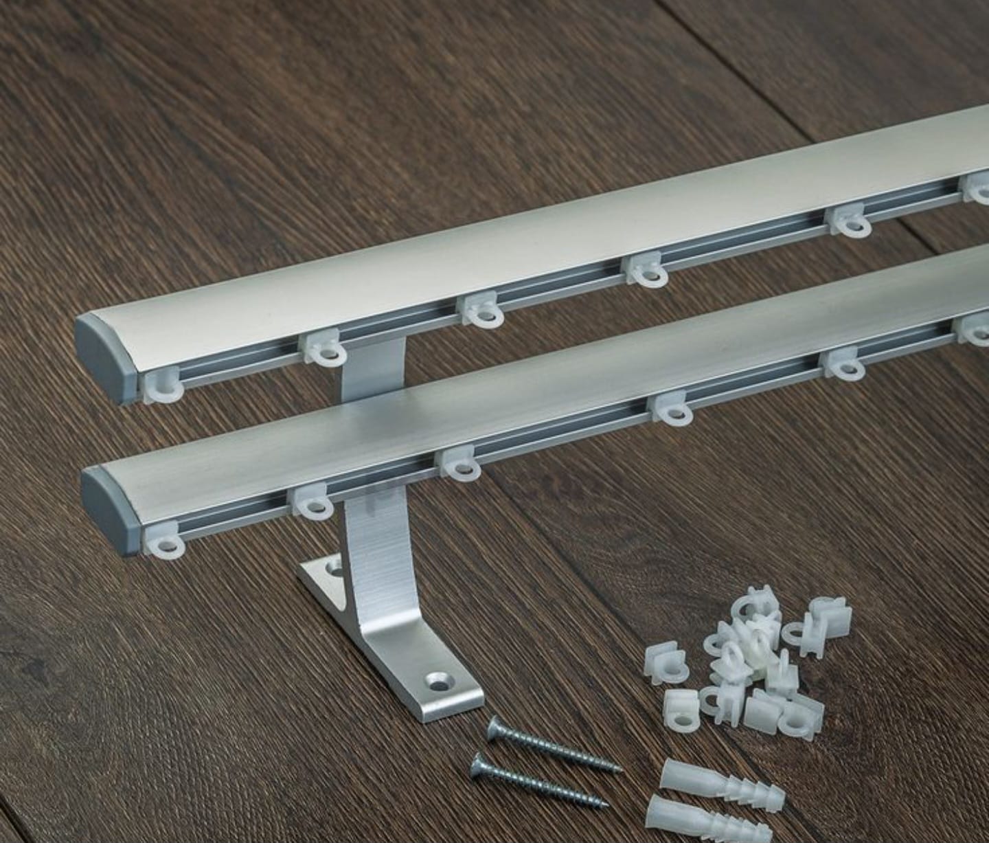 Layered rod setup for sheers and panels